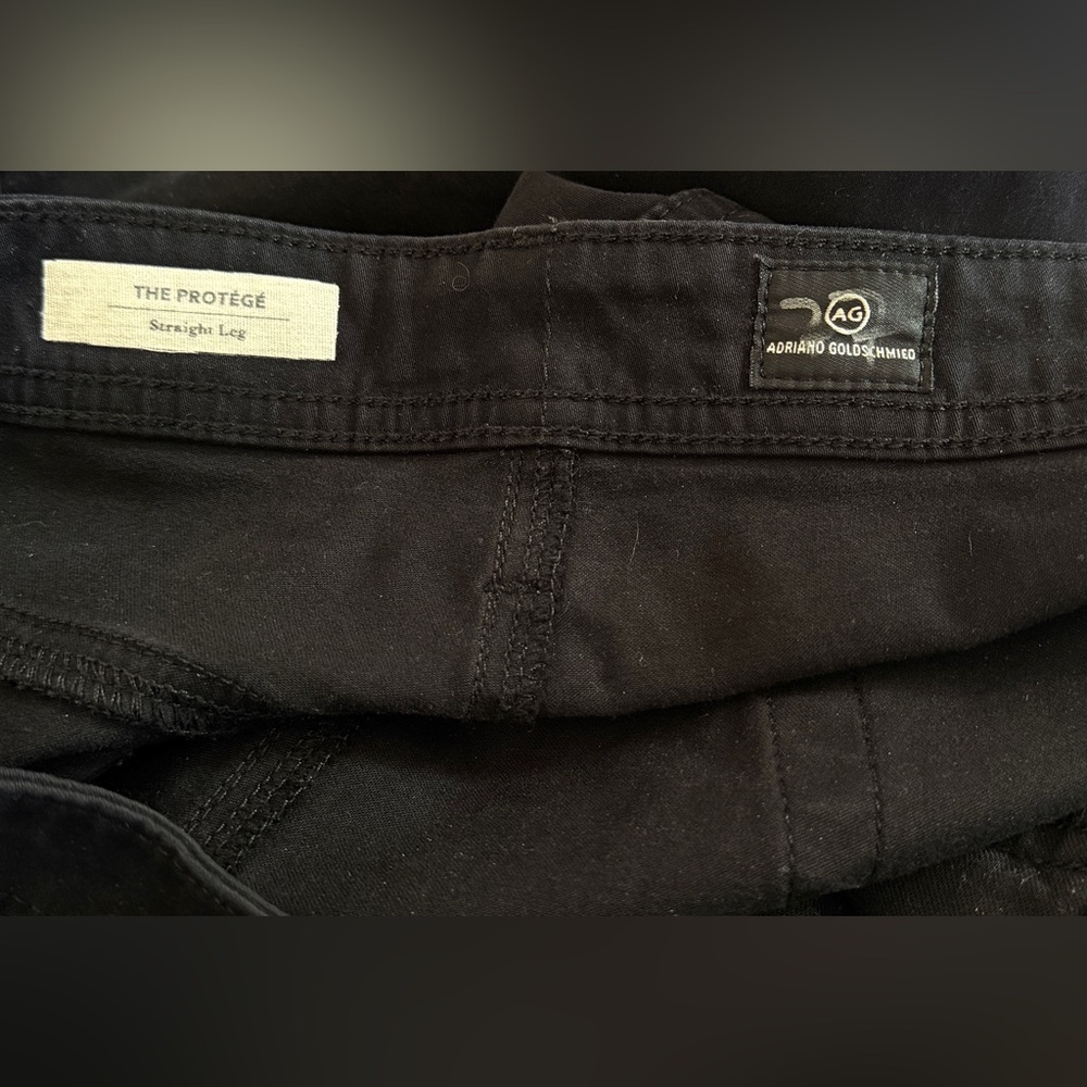 AG Adriano Goldschmied Jeans 34x34 The Protege Black Straight Leg Sueded 36x34 - Picture 2 of 12
